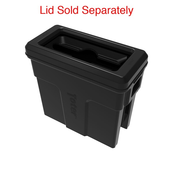 16 Gal Rectangular Trash Can, Black